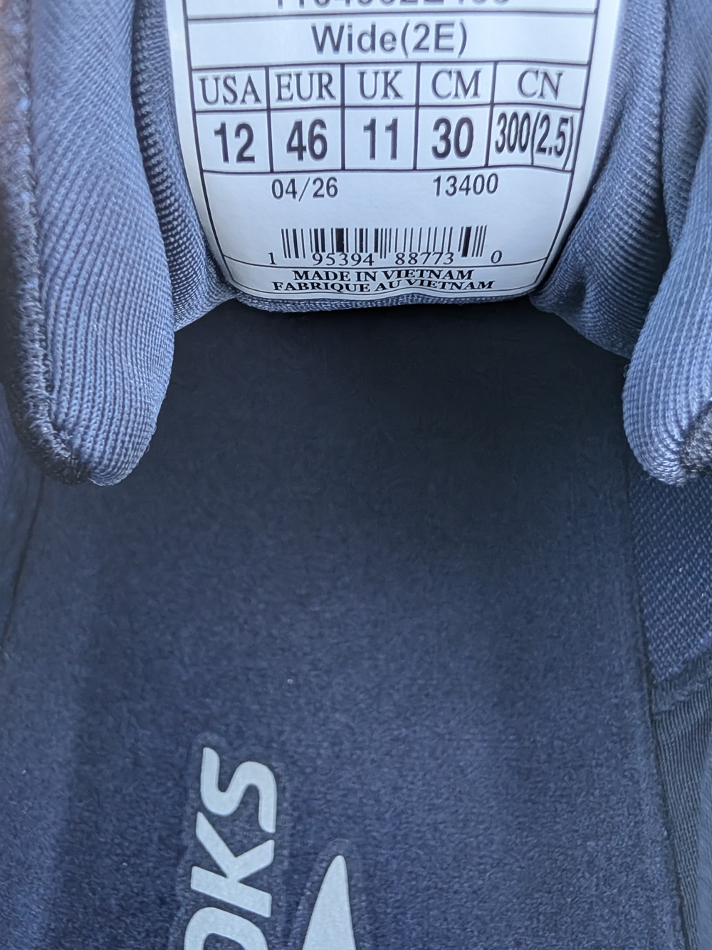 Brooks Ghost Max 4 Men's Size 12 Wide(2E) Navy Biscuit Running Shoes 1104962E463 - Picture 12 of 12